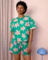Pyjama Gaufré en coton bio - Big Flowers