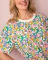 Biologisch katoenen Wafelstructuur pyjama - Pastel Bloom