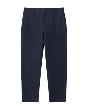 KUYICHI - Pantalon chino Midnight Blue en lin 