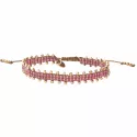 Bracelet Happiness Rose Quartz Gold