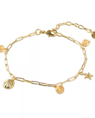 Shining Citrien Goudkleurige Armband