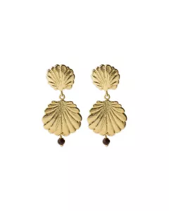 A Beautiful Story - Boucles d'oreilles Expressive Grenat Plaqué Or
