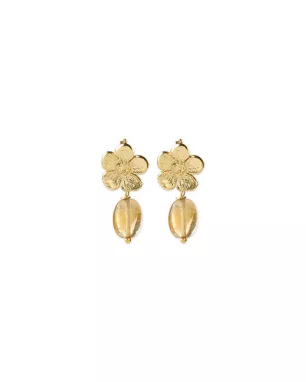 A Beautiful Story - Boucles d'oreilles Ember Citrine Plaqué Or