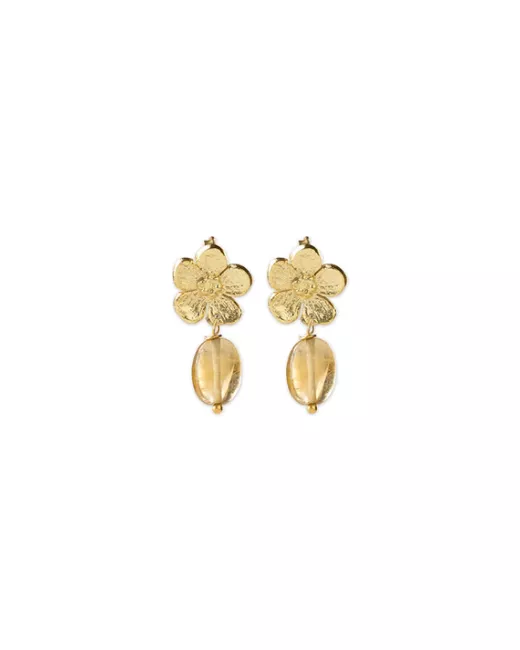 Enjoyable Citrine Gold Plated Earrings