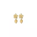 Boucles d'oreilles Ember Citrine Plaqué Or