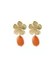 A Beautiful Story - Boucles d'oreilles Meadow Cornaline Plaqué Or