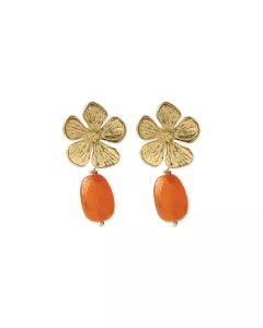 Generous Carnelian Gold Plated Earrings