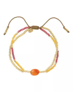 A Beautiful Story - Bracelet Shining Cornaline Gold