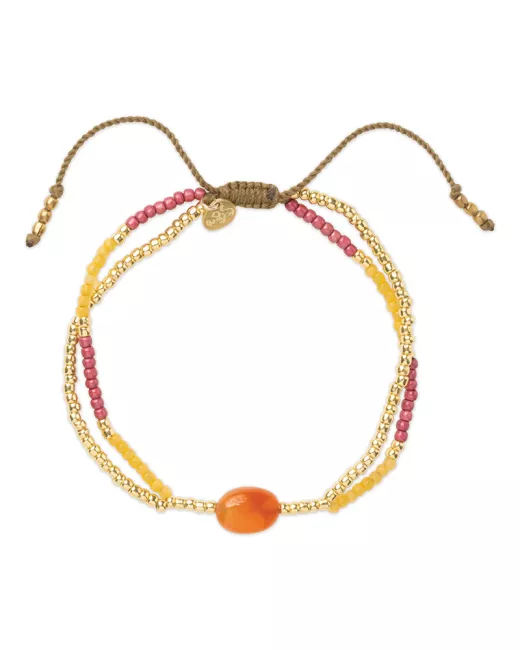 A Beautiful Story - Bracelet Shining Cornaline Gold