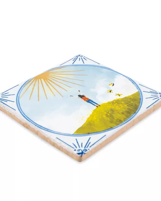 Handcrafted decorative ceramic tiles 10x10cm