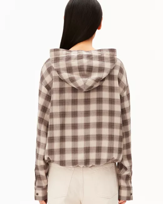 Armedangels - Chemise à carreaux à capuche