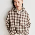 Chemise à carreaux à capuche