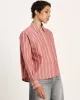 Checked hooded shirt