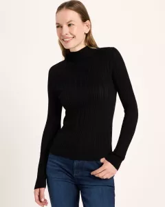 LANIUS - Pull à col montant en coton biologique
