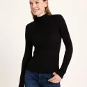 Pull à col montant en coton biologique