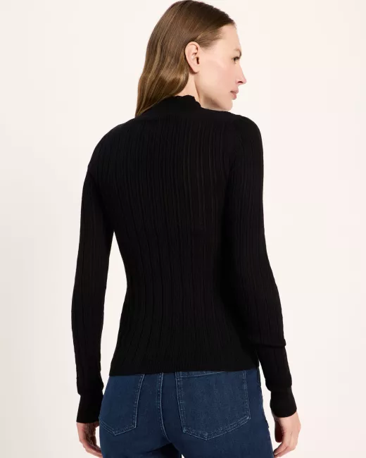LANIUS - Pull à col montant en coton biologique