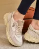Minuit sur Terre - Baskets vegan Nuvia Beige