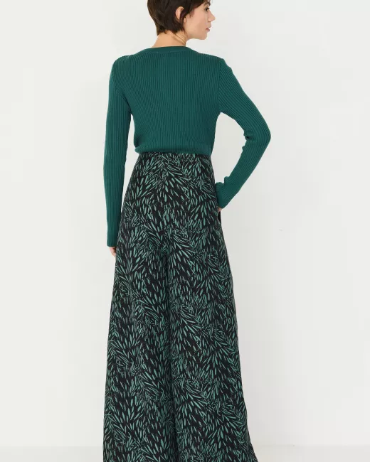 High-waisted palazzo trousers BASABE