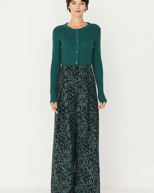 High-waisted palazzo trousers BASABE