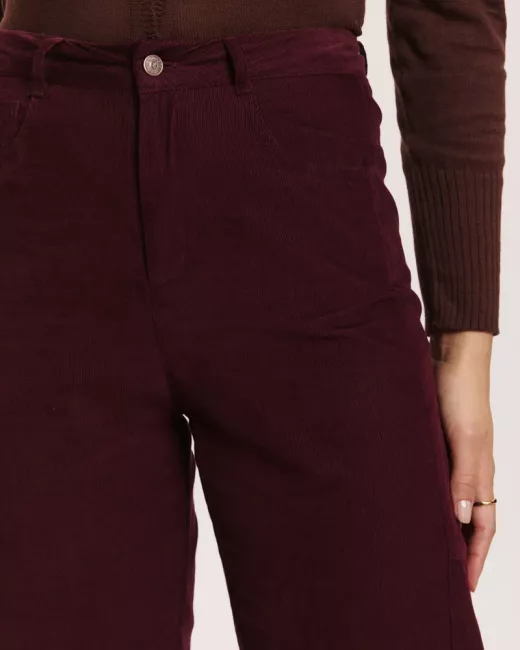 Tranquillo - Pantalon en velours côtelé fin de coton biologique