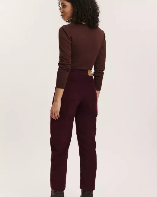 Tranquillo - Pantalon en velours côtelé fin de coton biologique
