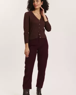 Tranquillo - Pantalon en velours côtelé fin de coton biologique