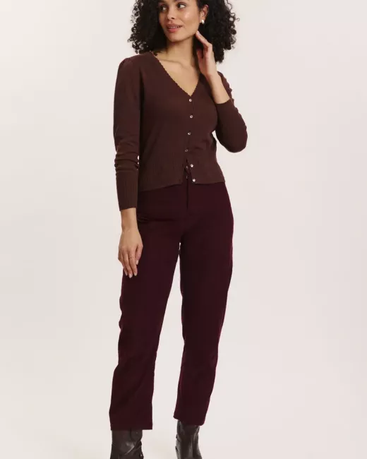 Tranquillo - Pantalon en velours côtelé fin de coton biologique