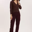 Pantalon en velours côtelé fin de coton biologique MAITEE