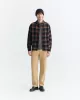 Navy blue overhemd checks Bes