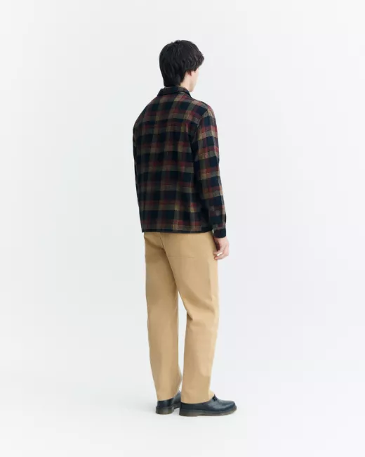 Navy blue overhemd checks Bes