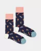 Colourful patterned socks - Festive Candles