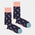Colourful patterned socks - Winter Skaters