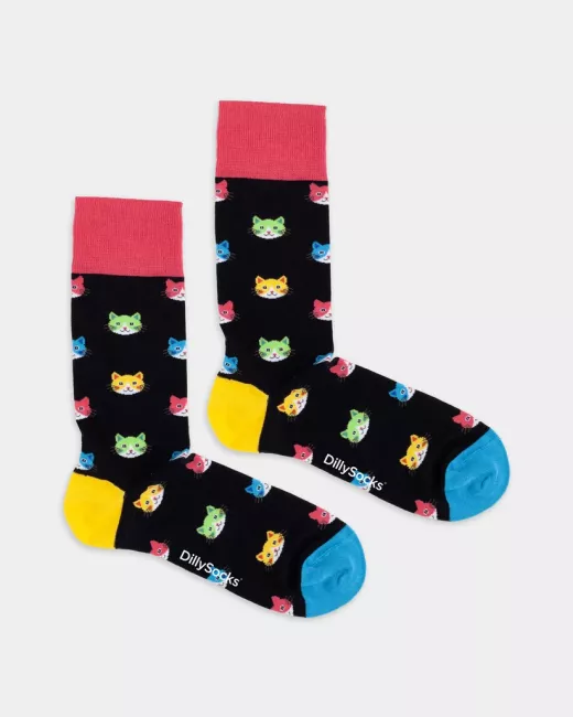 Colourful patterned socks - Winter Skaters