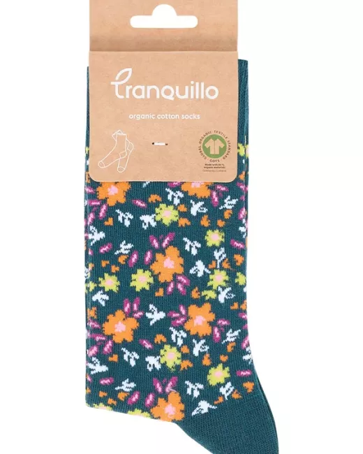 TRANQUILLO - Chaussettes Bloomyy en coton bio à motif 