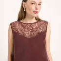 Top met kant in Bemberg™ Cupro