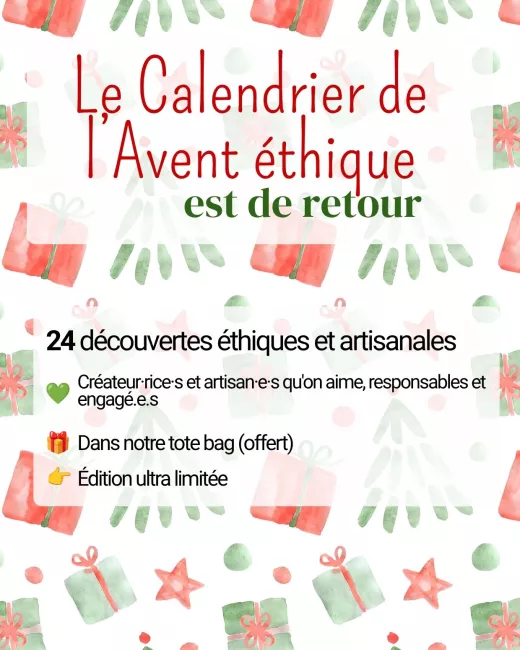 Calendrier de l’Avent éthique 2026 – 24 jours pour ralentir avant Noël