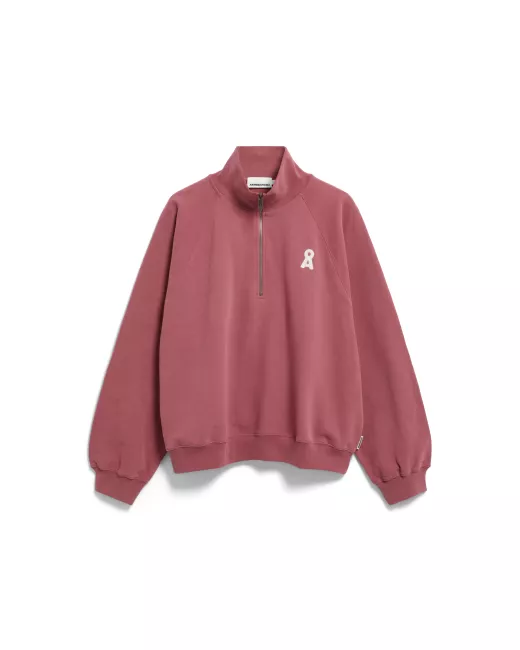 Organic cotton trucker collar sweater
