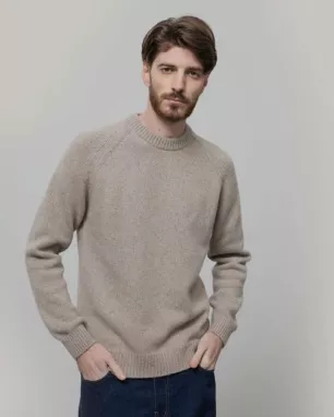 RIFÒ - Pull Biagio col rond en cachemire recyclé