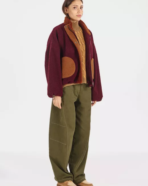 Patchwork organic cotton jacket MIKI