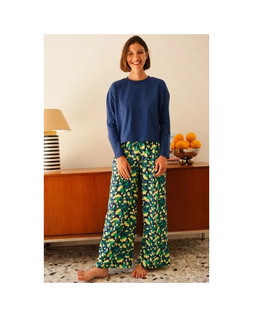 Lang biologisch katoenen pyjama - Vagues Provençales