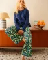Long-sleeved organic cotton pajama - Vagues Provençales