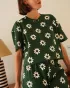 Lang biologisch katoenen pyjama - Dahlia Vert