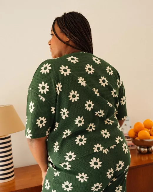 We are Jolies - Pyjama long en coton bio - Dahlia Vert