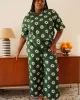 We are Jolies - Pyjama long en coton bio - Dahlia Vert