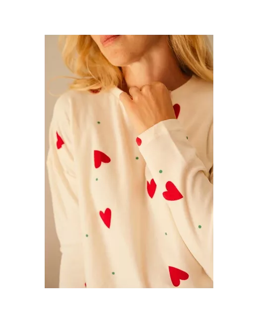 Long-sleeved organic cotton pajama - Vagues Provençales