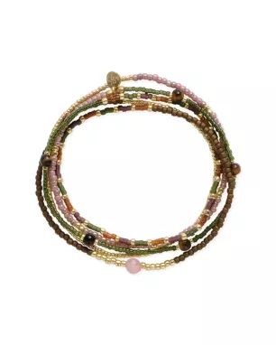 A Beautiful Story - Bracelet Experience Quartz Rose Œil de Tigre Gold
