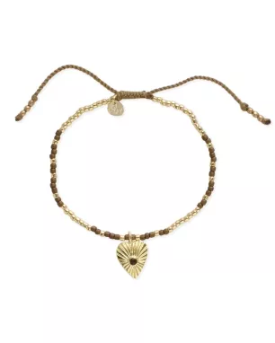 Hoping Rose Quartz Bracelet Gold Colored
