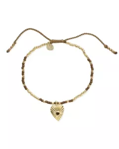 Hoping Rozenkwarts Armband Goudkleurig