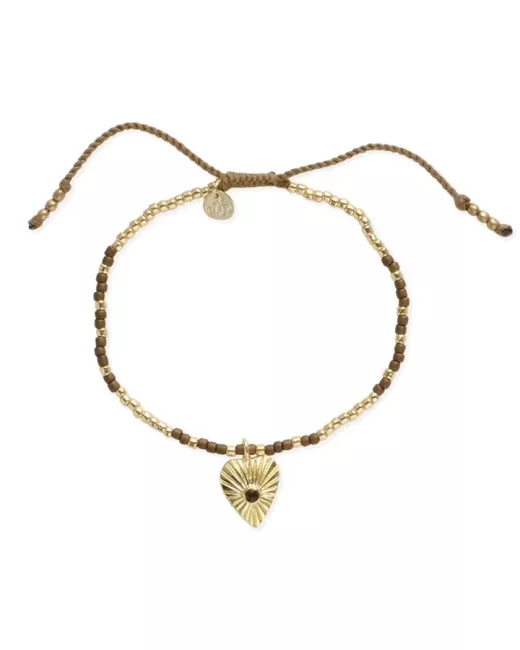 Hoping Rose Quartz Bracelet Gold Colored