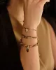 Hoping Rose Quartz Bracelet Gold Colored
